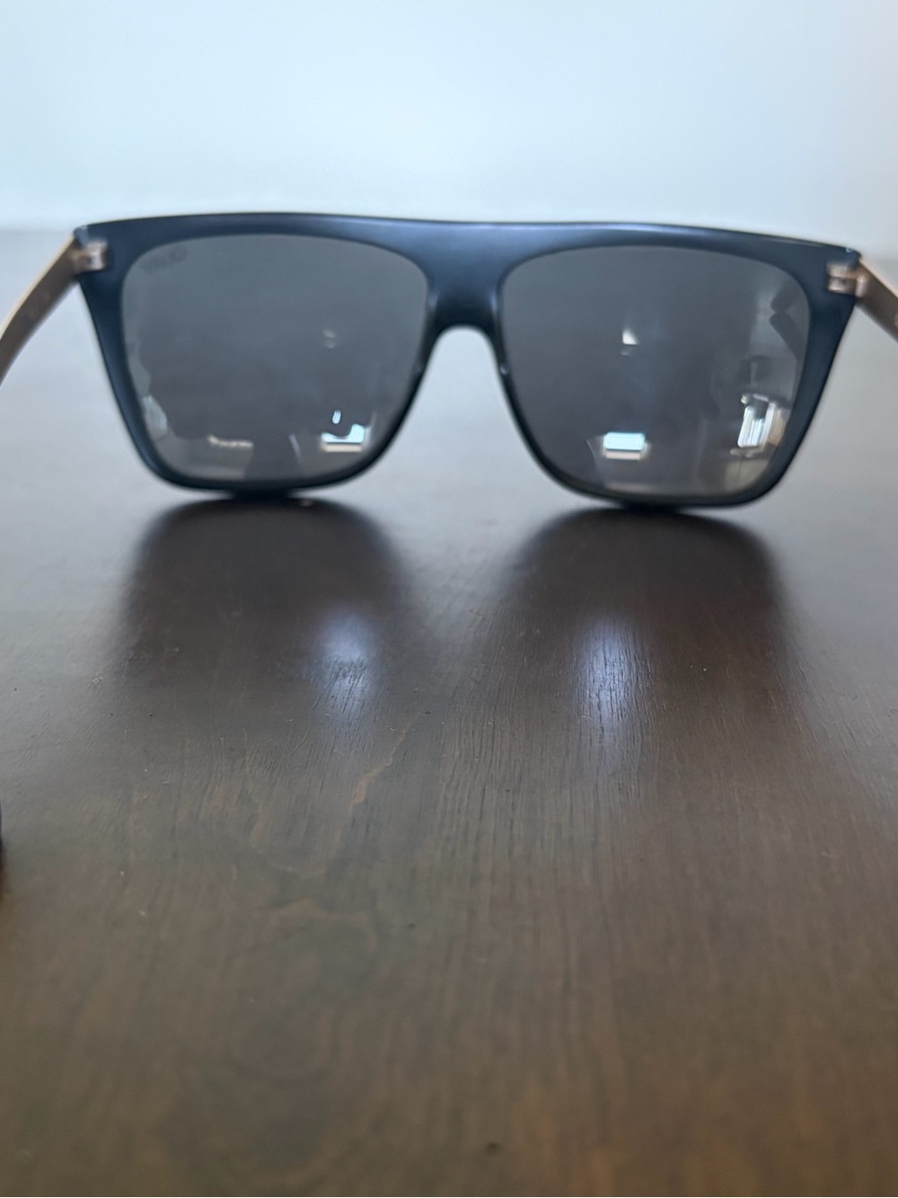 Quay Australia x Desi On the Low Matte Black Sunglasses with Gold Temples - Picture 3 of 3